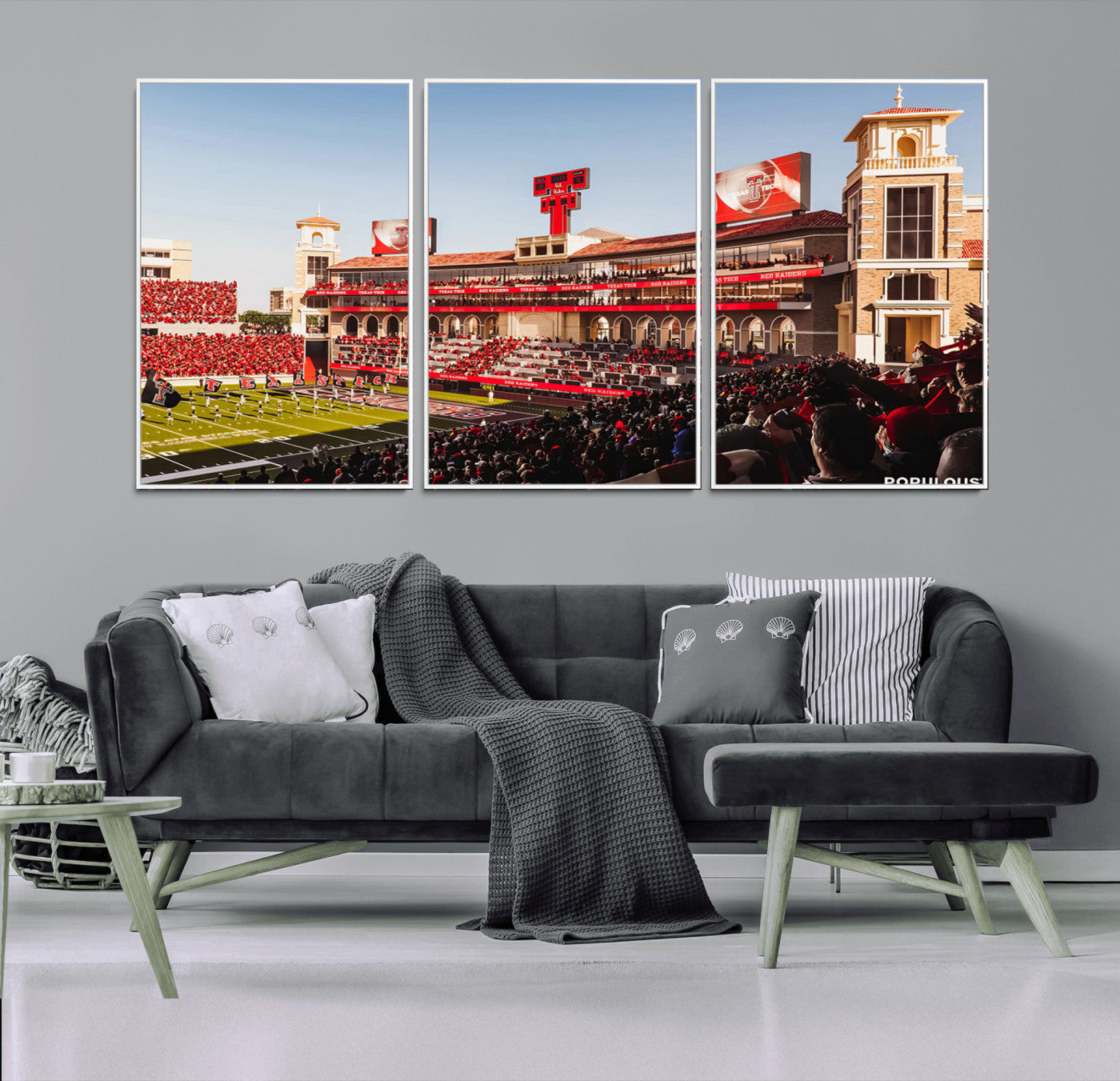 MGV-FC-60X30-3P - Jones AT&T Stadium Texas Tech Red Raiders Wall Art | Large Att Stadium Canvas Print | College