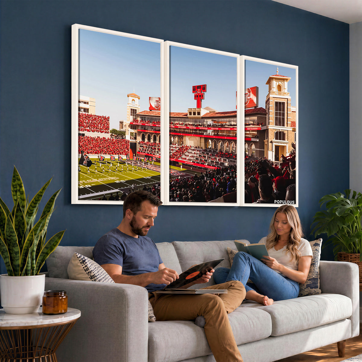 89744-MGV-CV-36X24 - Jones AT&T Stadium Texas Tech Red Raiders Wall Art