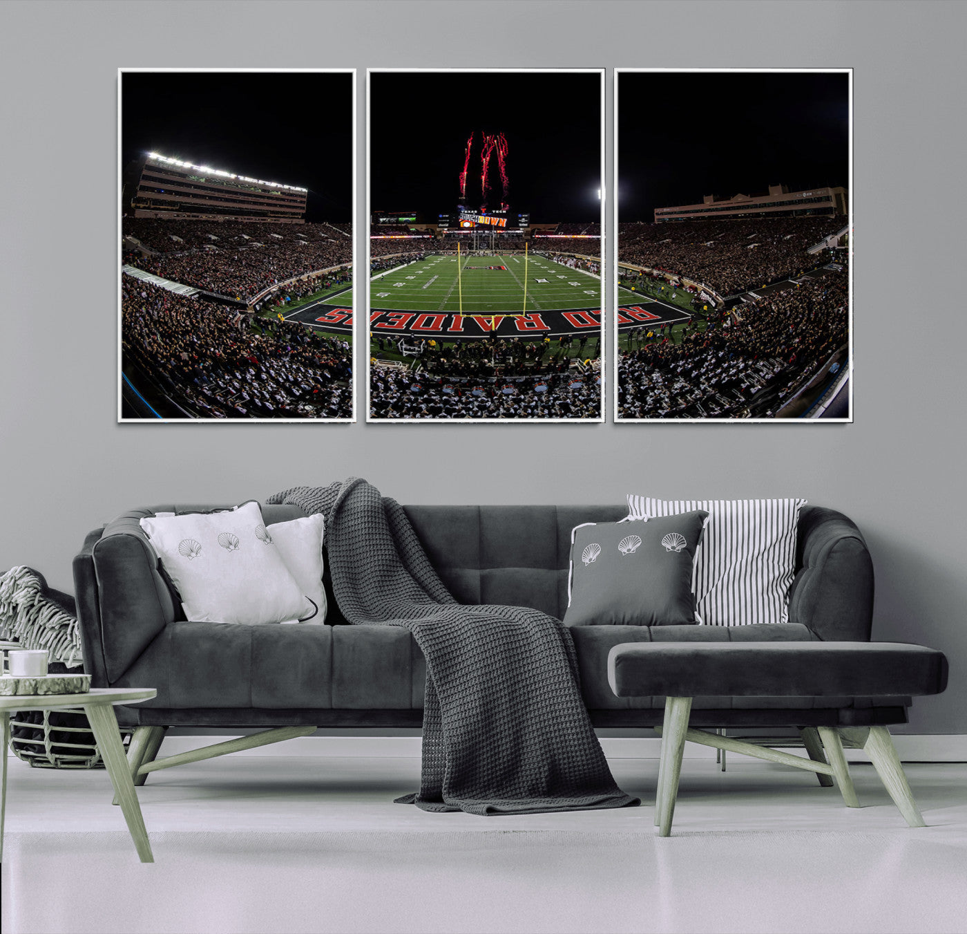 83122-MGV-CV-36X24-Framed Texas Tech Red Raiders Stadium Canvas, Texas Tech Red Raiders Football Team Print - Lubbock