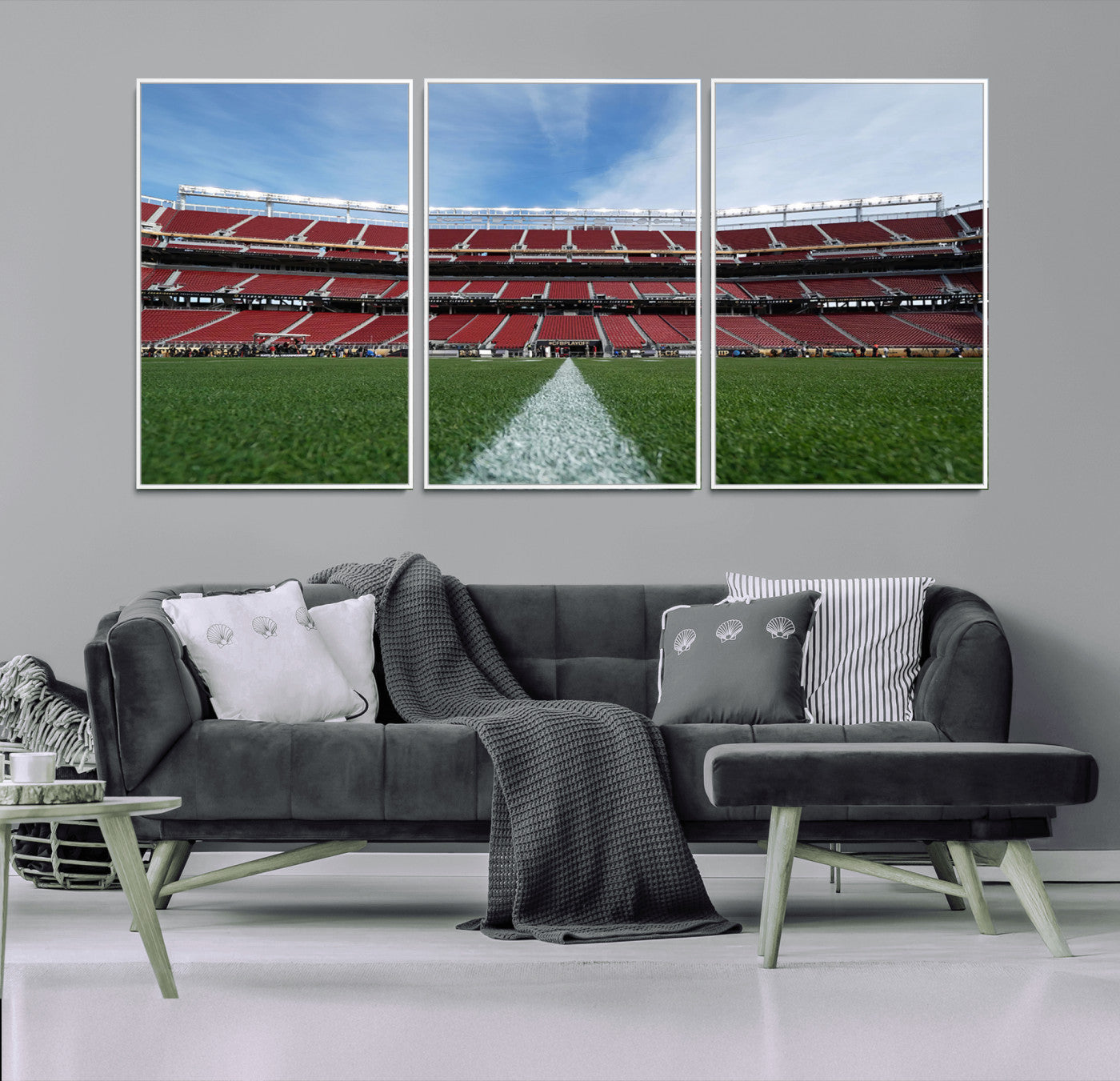 83238-MGV-CV-36X24-University of Tulsa Golden Hurricane Football Team Print - Tulsa H.A. Chapman Stadium Wall Art