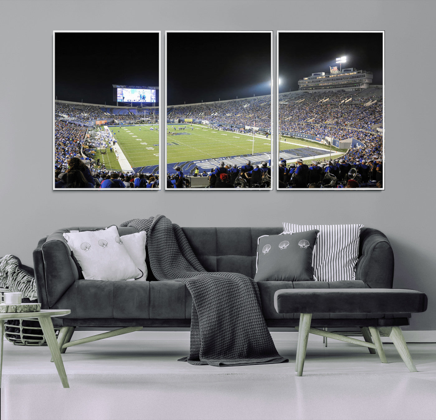 MGV-FC-60X30-3P - University of Memphis Tigers Football Team Print - Memphis Simmons Bank Liberty Stadium Wall Art