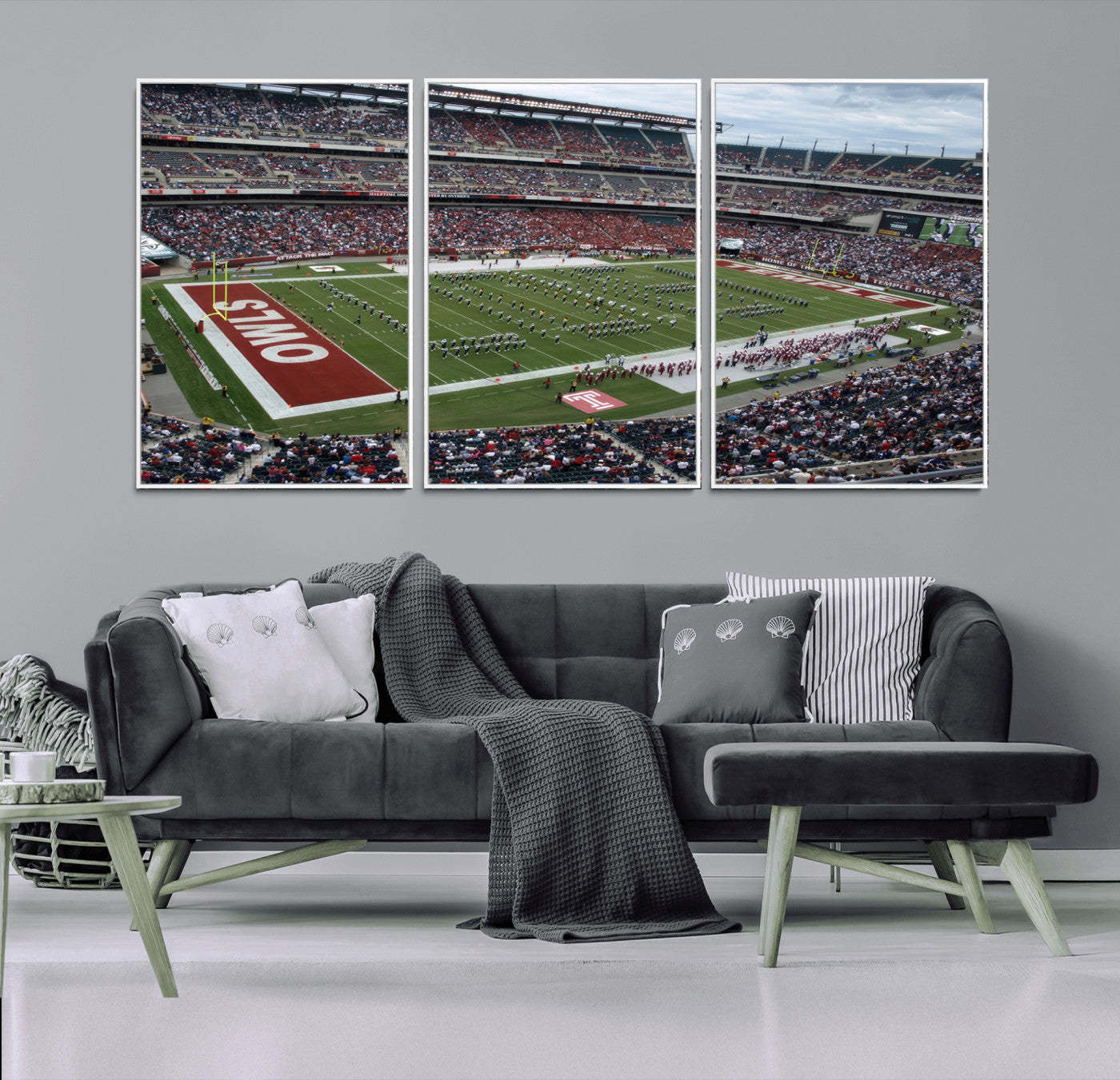 15310-MGV-CV-36X24-The Temple University Owls Athletics Team Print - Philadelphia Lincoln Financial Field Stadium Wall