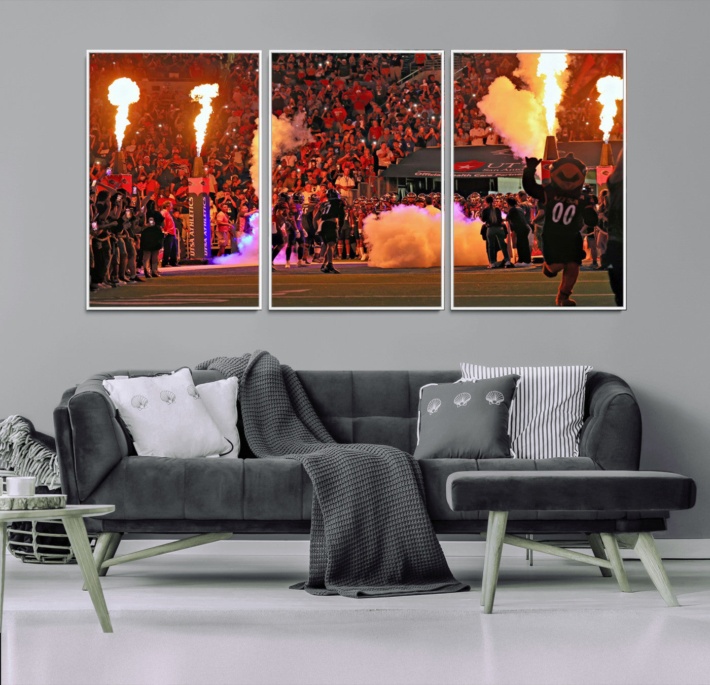 MGV-FC-60X30-3P - The University of Texas at San Antonio Roadrunners Football Team Print - San Antonio Alamodome Wall
