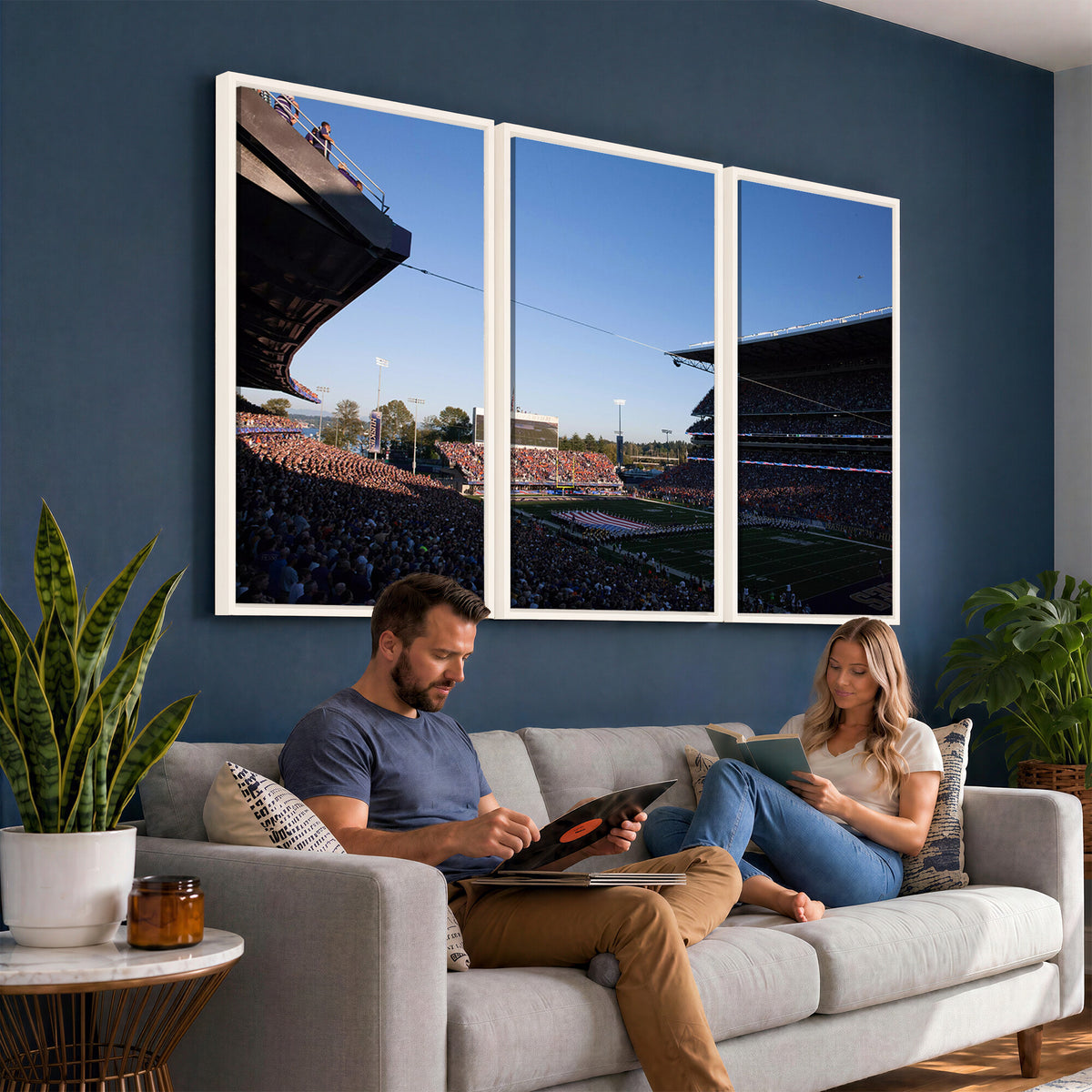 55028-MGV-CV-36X24 - The University of Washington Huskies Football Team Print