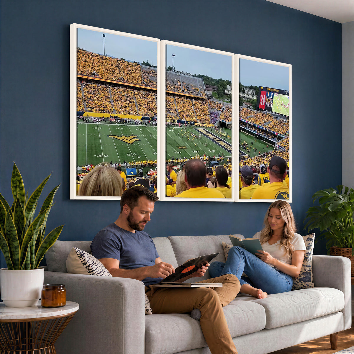 18056-MGV-CV-36X24 - Puskar Stadium Canvas Print Wall Art, Morgantown Print