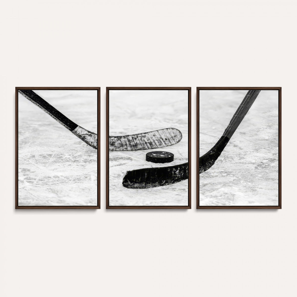 82900-MGV-CV-36X24 - Winter Ice Hockey Sport Canvas Wall Art Print, Hockey Wall Decor