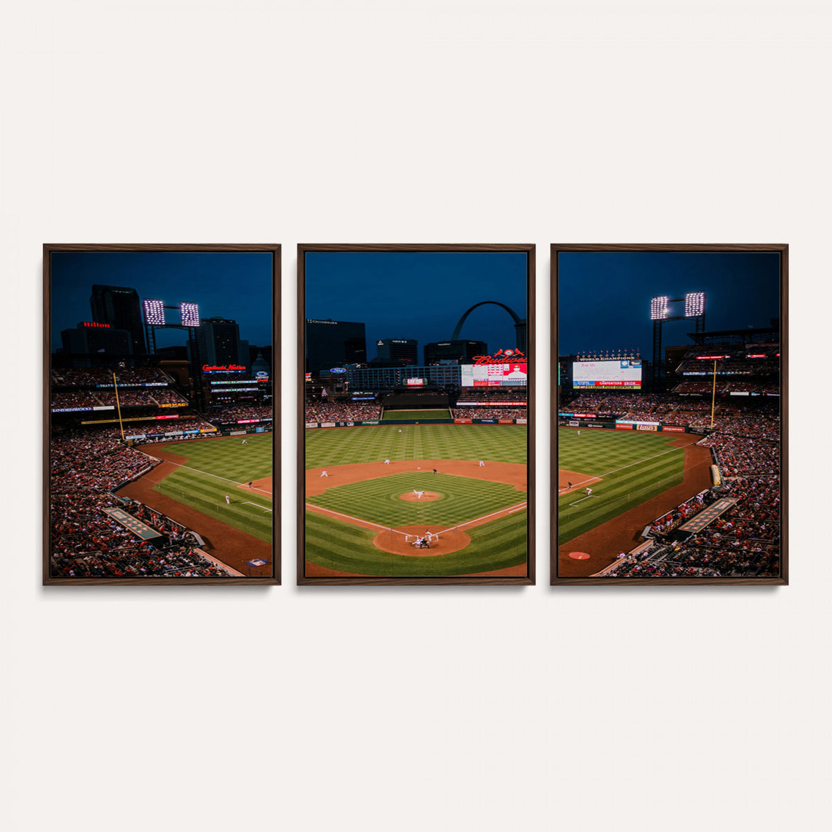 38612-MGV-CV-36X24 - St. Louis Cardinals Baseball Team Print - Busch Stadium Wall Art