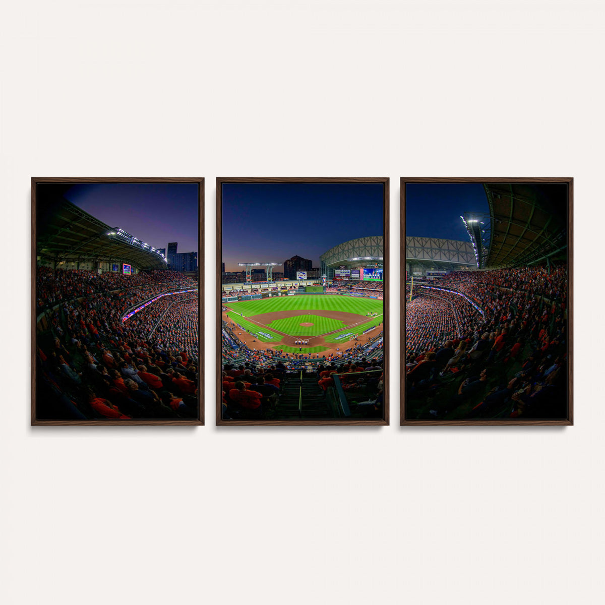 44322-MGV-CV-36X24 - Houston Astros Baseball Print Canvas, Houston Minute Maid Park Stadium Wall Art