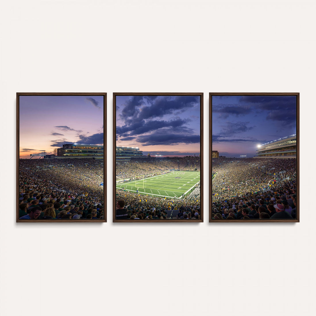 Notre Dame Fighting Irish Football Team Print, Notre Dame Stadium Wall Art Canvas Print