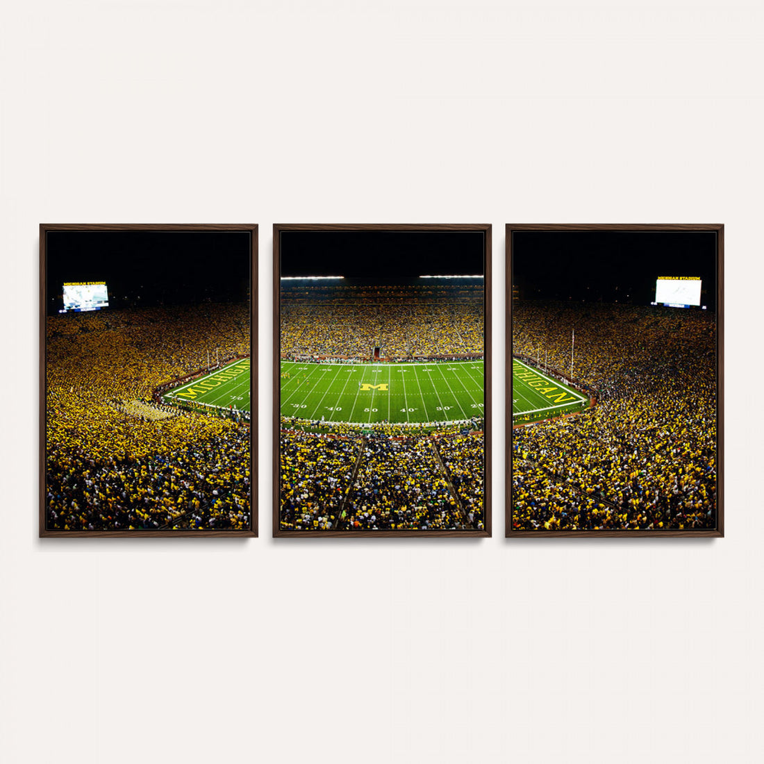 Stadium in Michigan Wall Art Canvas Print, Framed American Football Stadium Art