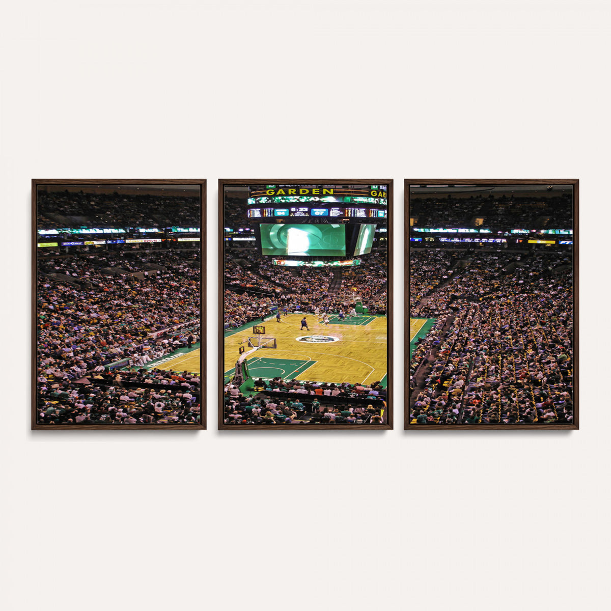 21705-MGV-CV-36X24 - TD Garden Basketball Canvas Wall Art | Boston Celtics Live Action