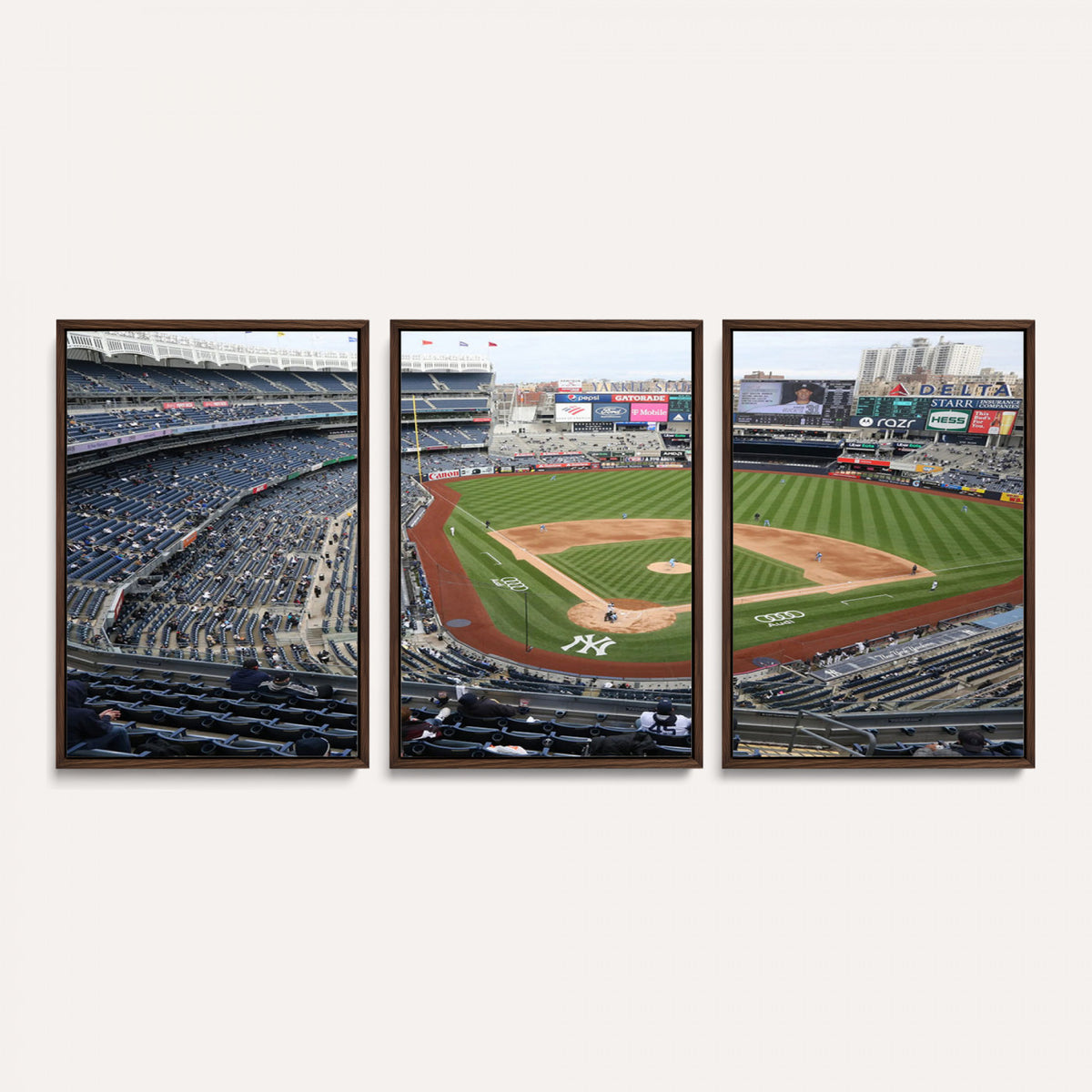 45784-MGV-CV-36X24 - New York Yankees Baseball Team Print, Yankee Stadium Wall Art Canvas Print