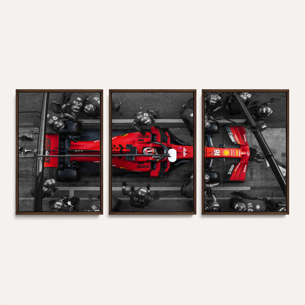 99356-MGV-CV-36X24 - Ferrari Pit Stop Canvas Wall Art | Precision and Speed