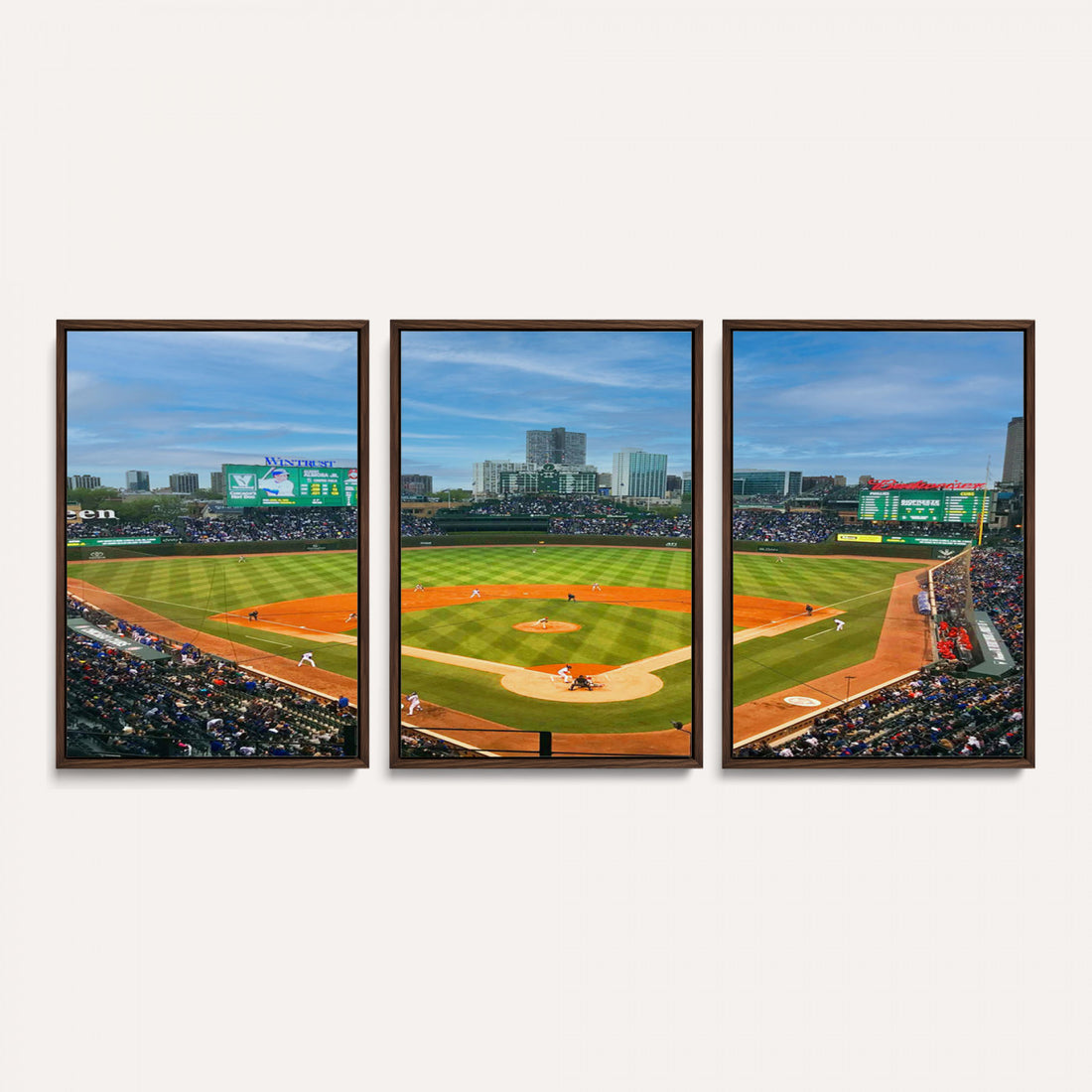 Wrigley Field Chicago Cubs Panoramic Canvas Print