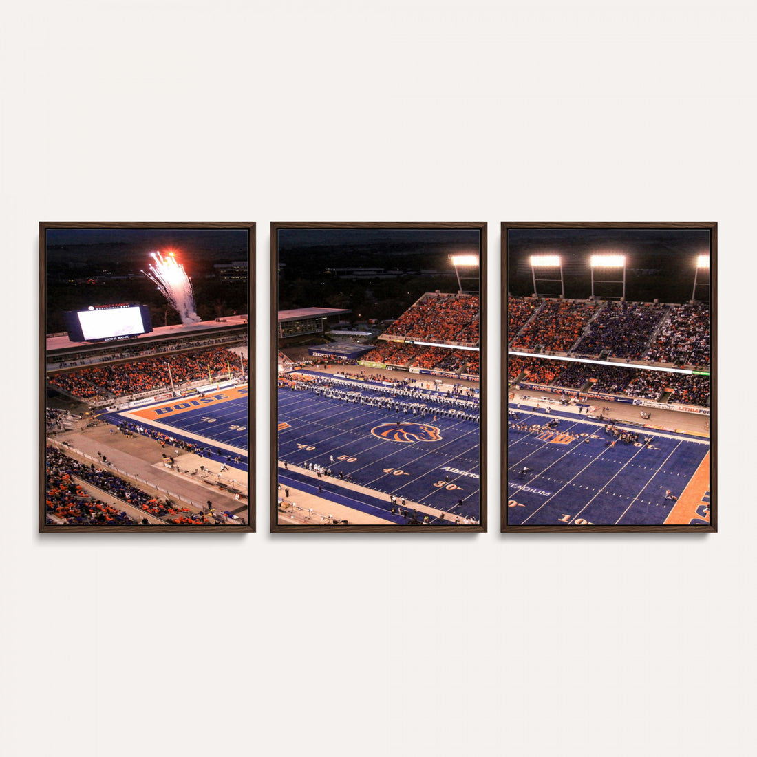Boise State Stadium Large Wall Art Canvas Print for Living Room and Game Room Decor