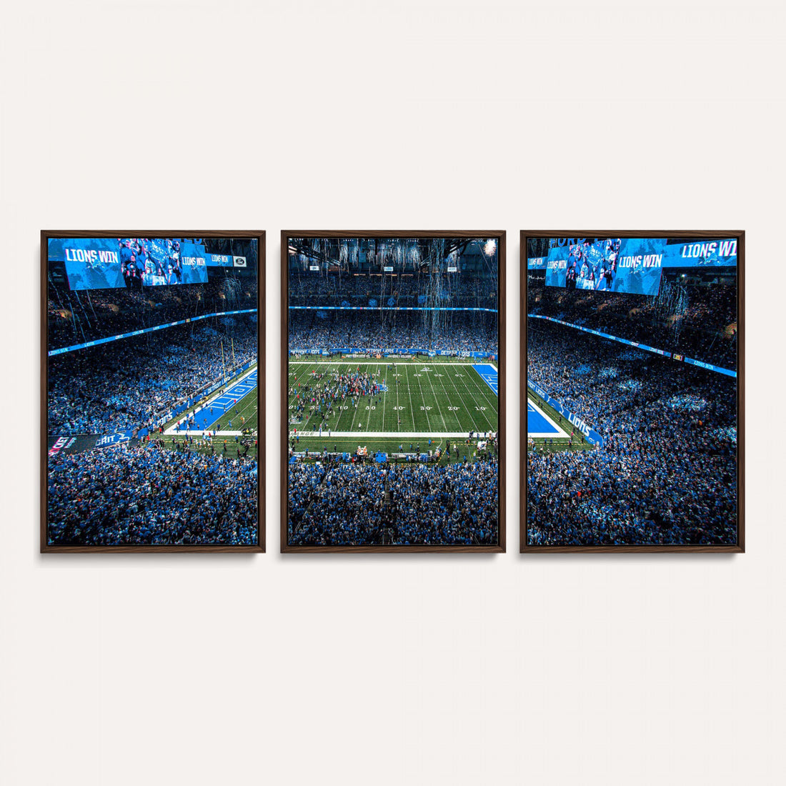 Detroit Lions Stadium Wall Art Canvas Print, Football Field Panorama