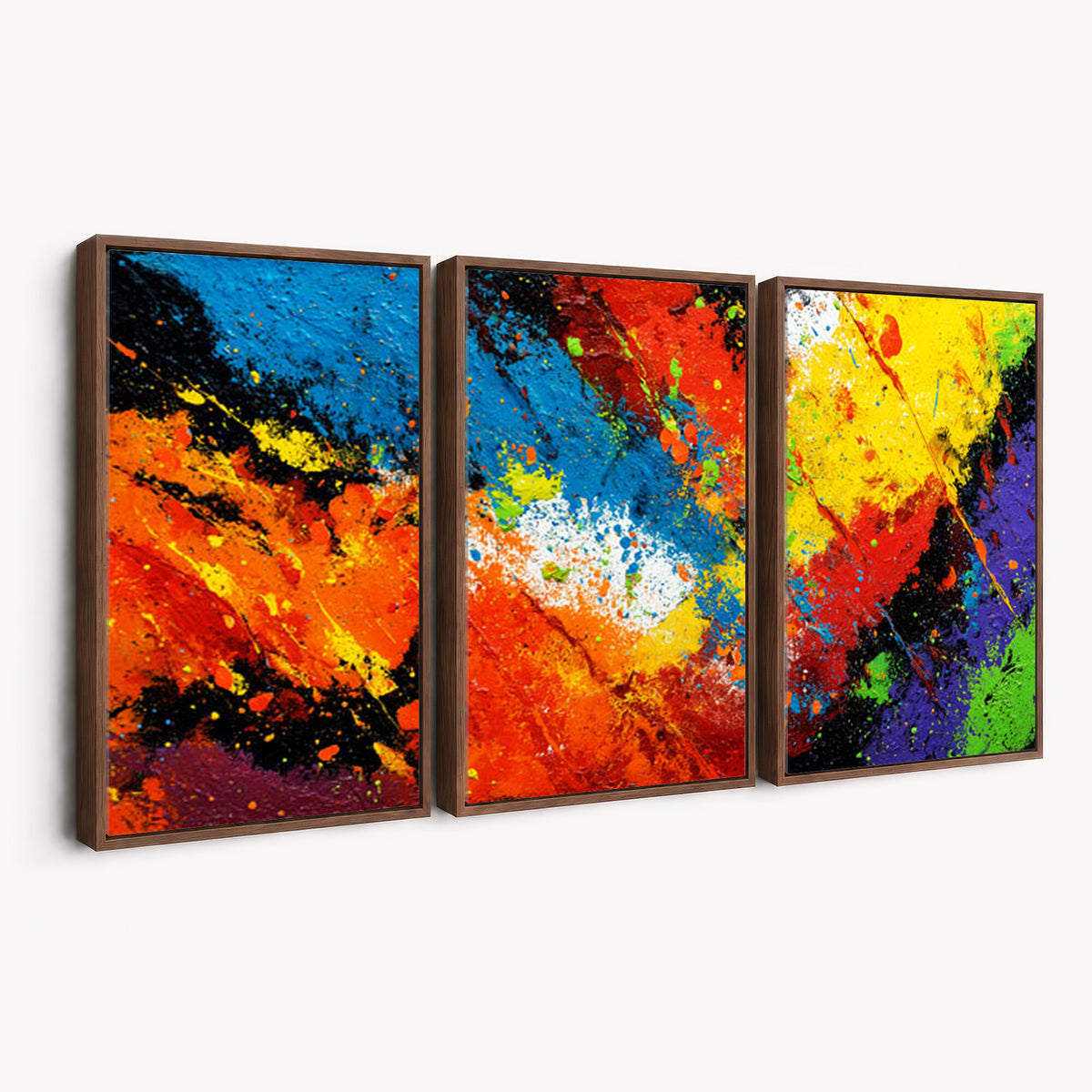 74888753-MGV-CV-36X24 - Vibrant Blue Abstract Canvas Wall Art Colorful Painterly Oil Painting Style Print