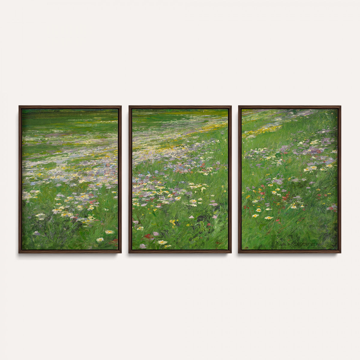 63535040-MGV-CV-36X24 - Alexander Koester Flower Meadow Canvas Wall Art, Vintage Landscape Print