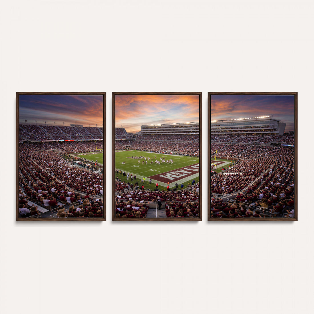 Oversize Kyle Field Wall Art Print, Texas A&M Aggies Stadium Canvas for Finished Basement