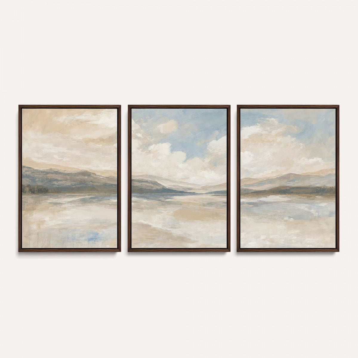 12998065-MGV-CV-36X24 - Serene Mountain and Lake Landscape Canvas Wall Art