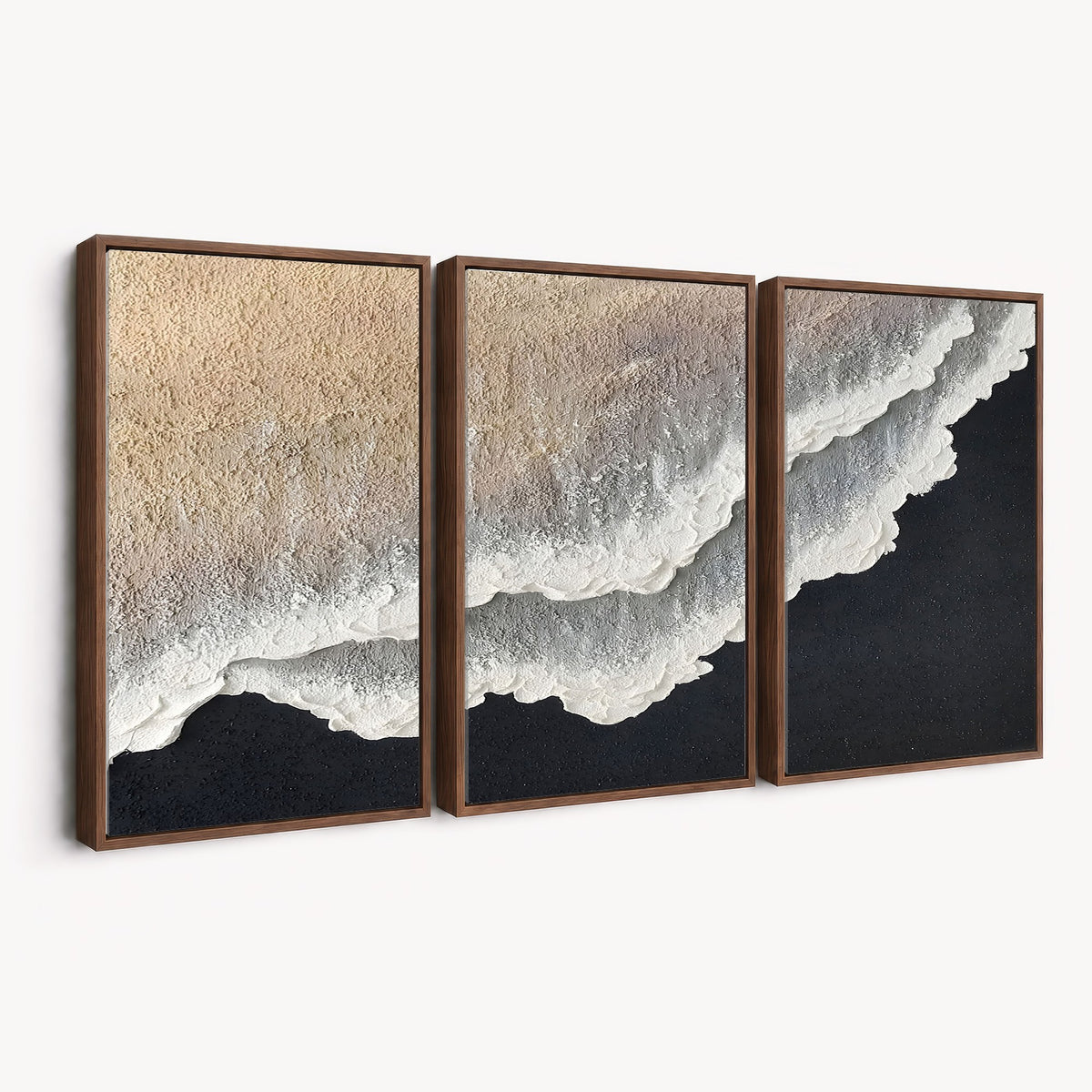 42307004-MGV-CV-24X16 - Ocean Wave and Sand Coastal Wall Art, Modern Beach Decor for Living Room