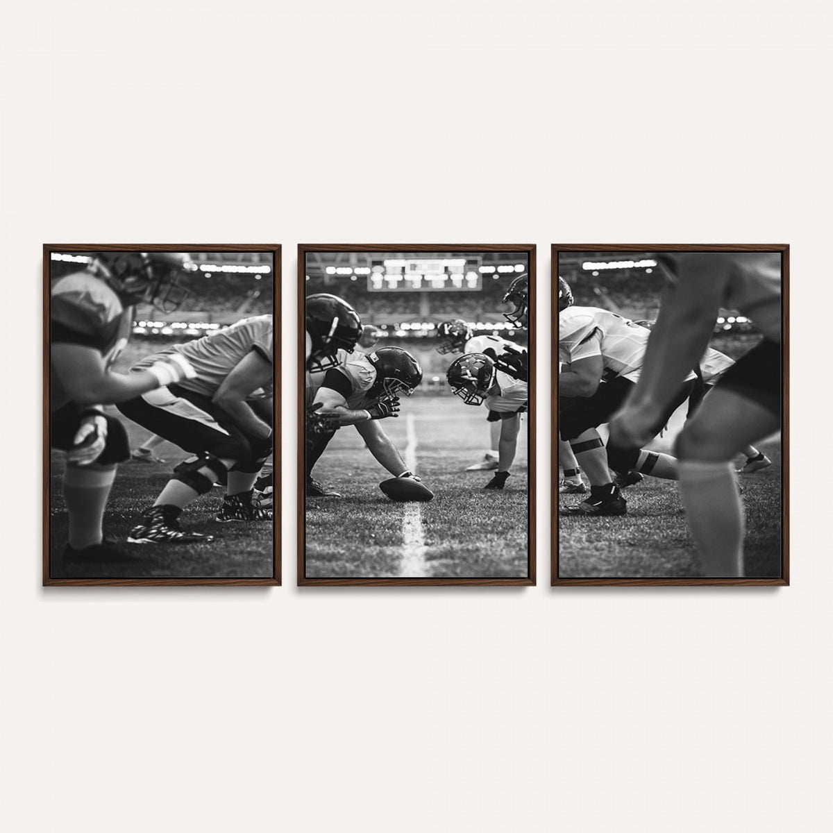 13273-MGV-CV-36X24 - American Football Wall Art Canvas Print Framed Stadium Sport