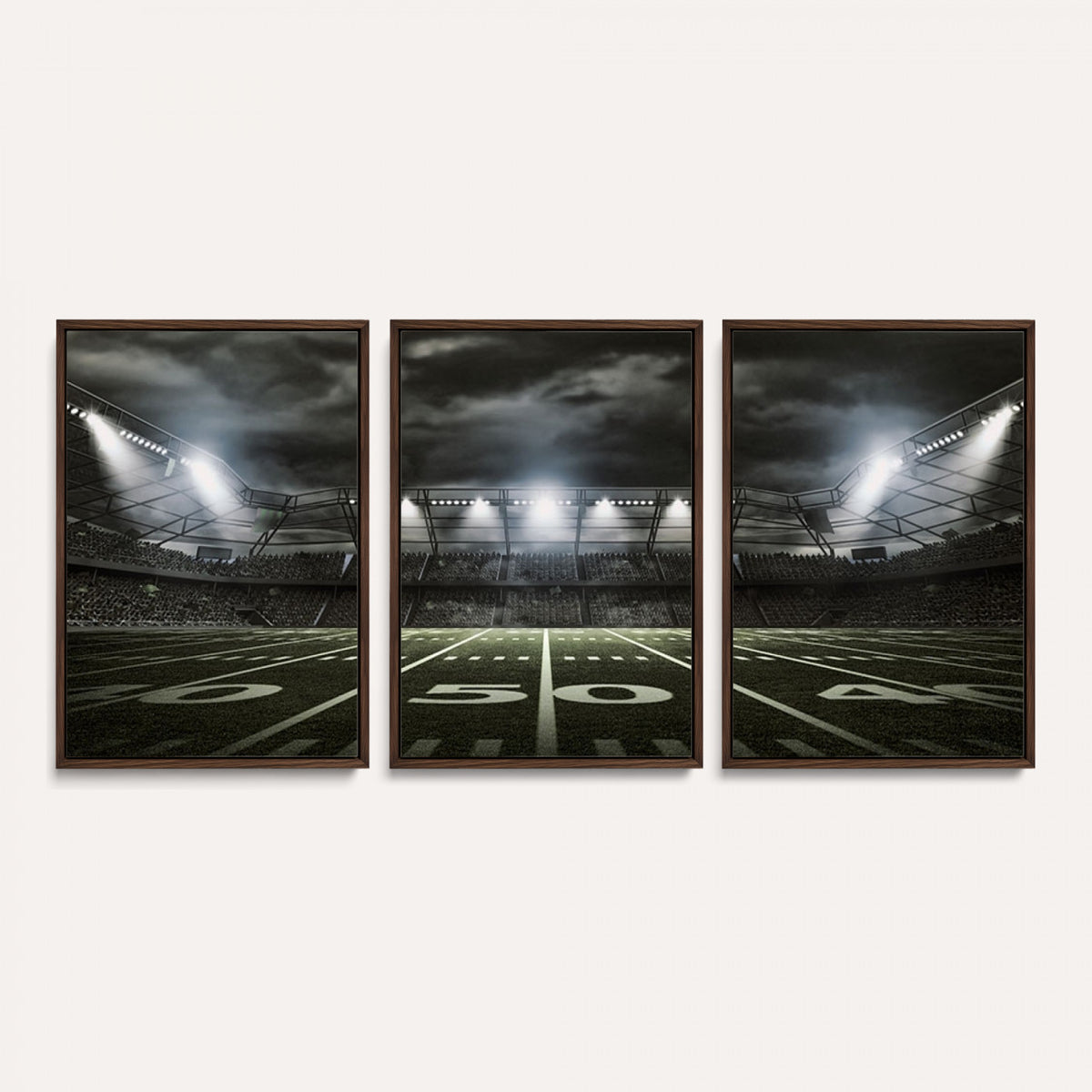 90107-MGV-CV-36X24 - American Football Stadium Wall Art Canvas Print, Stadium Sport Wall Art Print