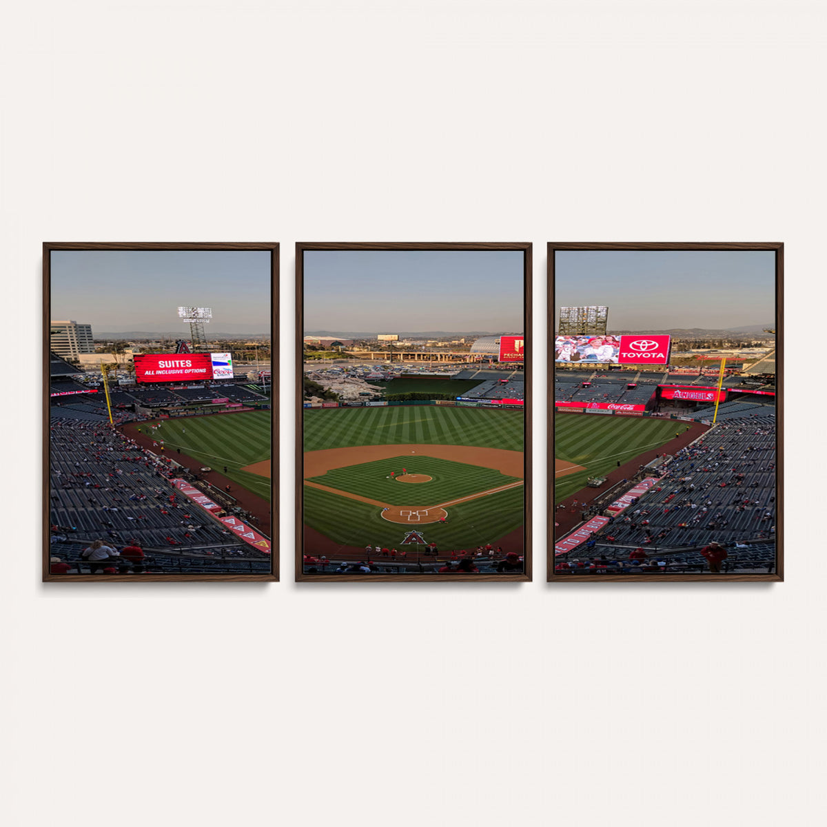 45864-MGV-CV-36X24 - Los Angeles Angels Baseball Canvas Print, Anaheim Angel Stadium Wall Art