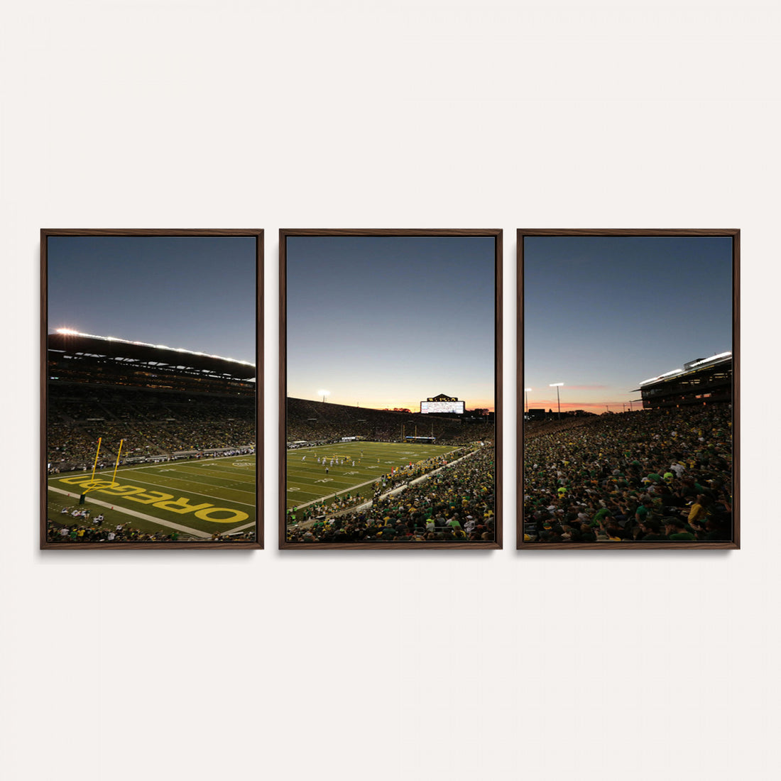 Oregon Ducks Football Team Print - Eugene Autzen Stadium