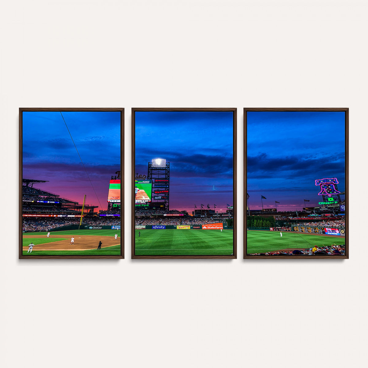 20427-MGV-CV-36X24 - Philadelphia Phillies Baseball Team Print, Citizens Bank Park, Extra Large Game Room Wall Decor
