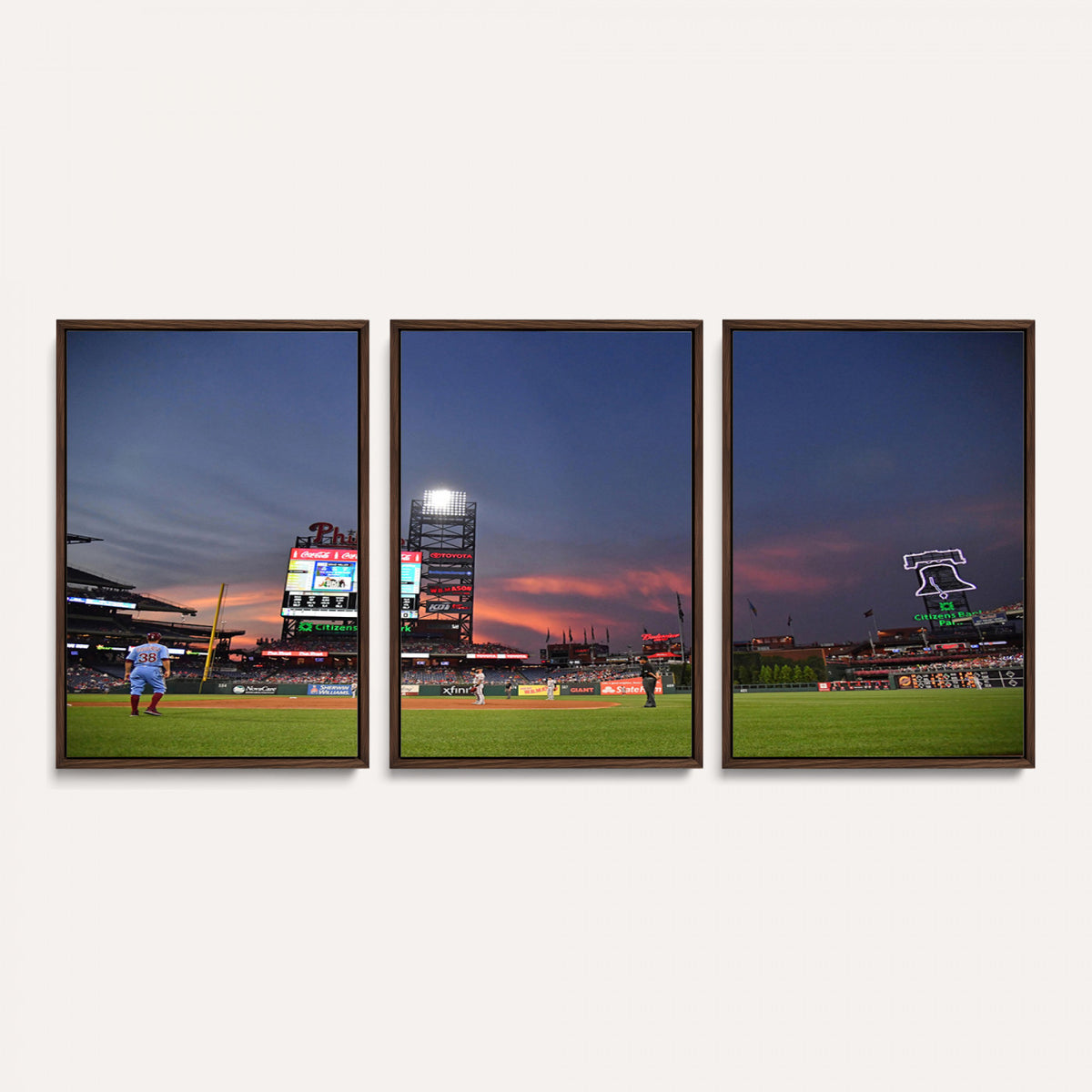 22594-MGV-CV-36X24 - Philadelphia Phillies Baseball Print - Philadelphia Citizens Bank Park Stadium Wall Art, Phillies