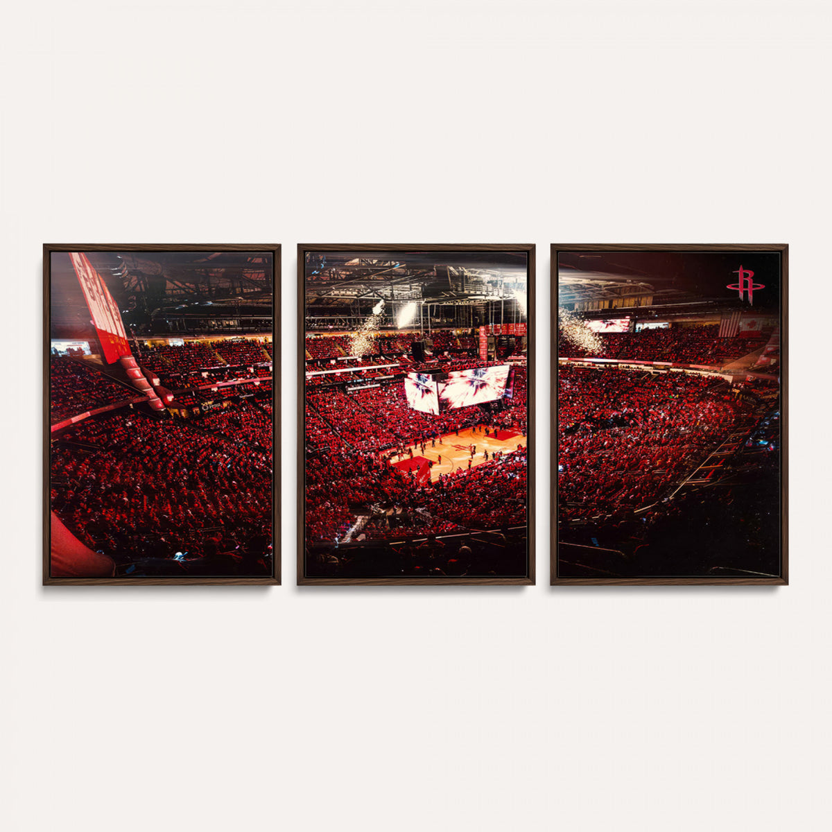 91527-MGV-CV-36X24 - Houston Rockets Basketball Team Print Canvas, Houston Toyota Center Arena Wall Art