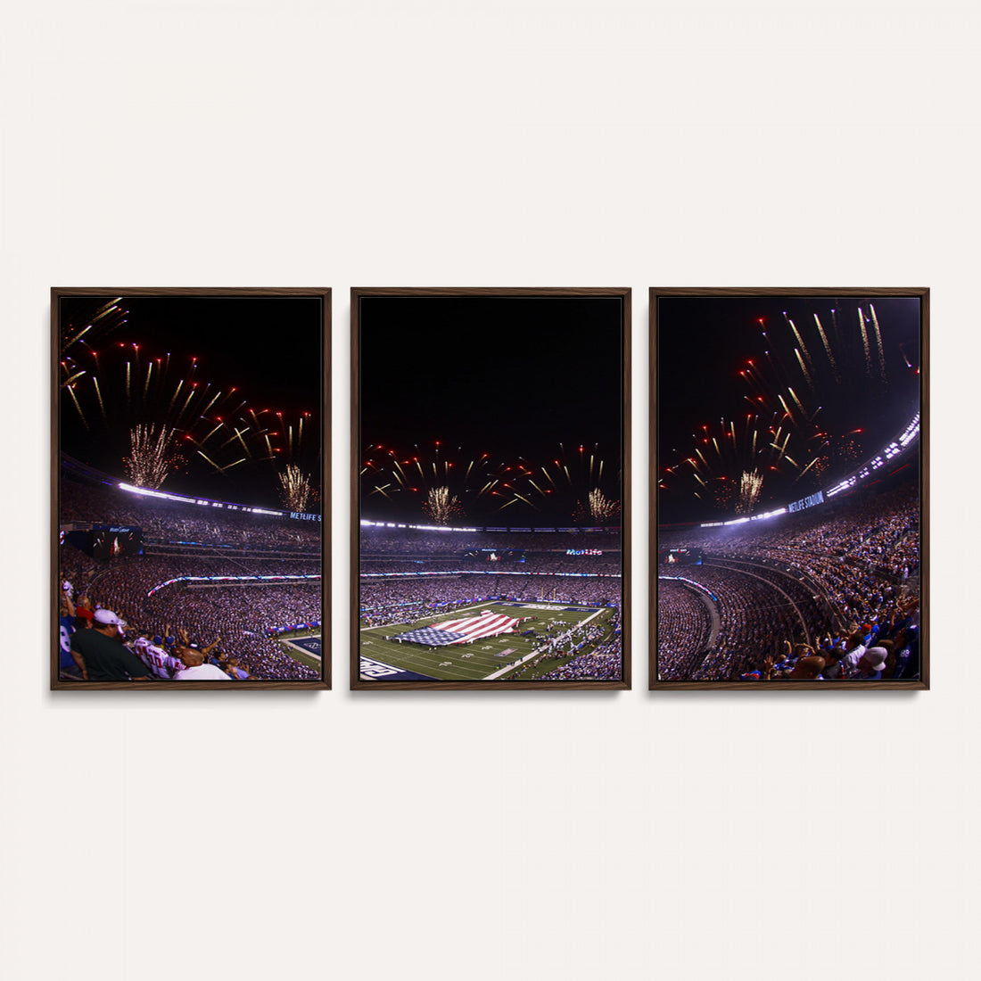 New York Giants Football Team Print, East Rutherford MetLife Stadium Wall Art