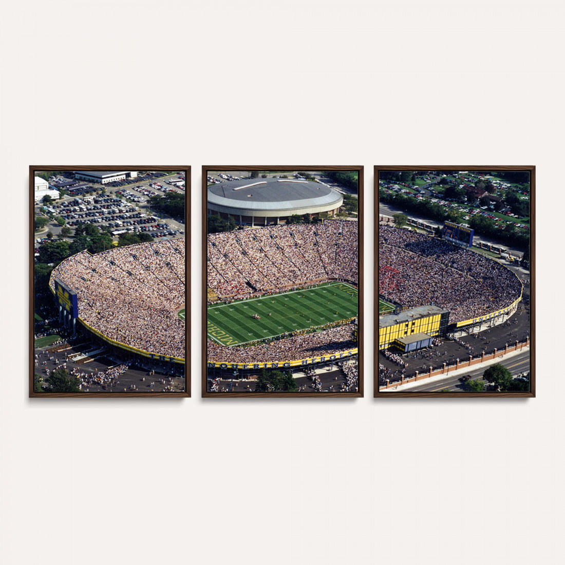 Michigan Wolverines Football Team Print, Ann Arbor Michigan Stadium Wall Art