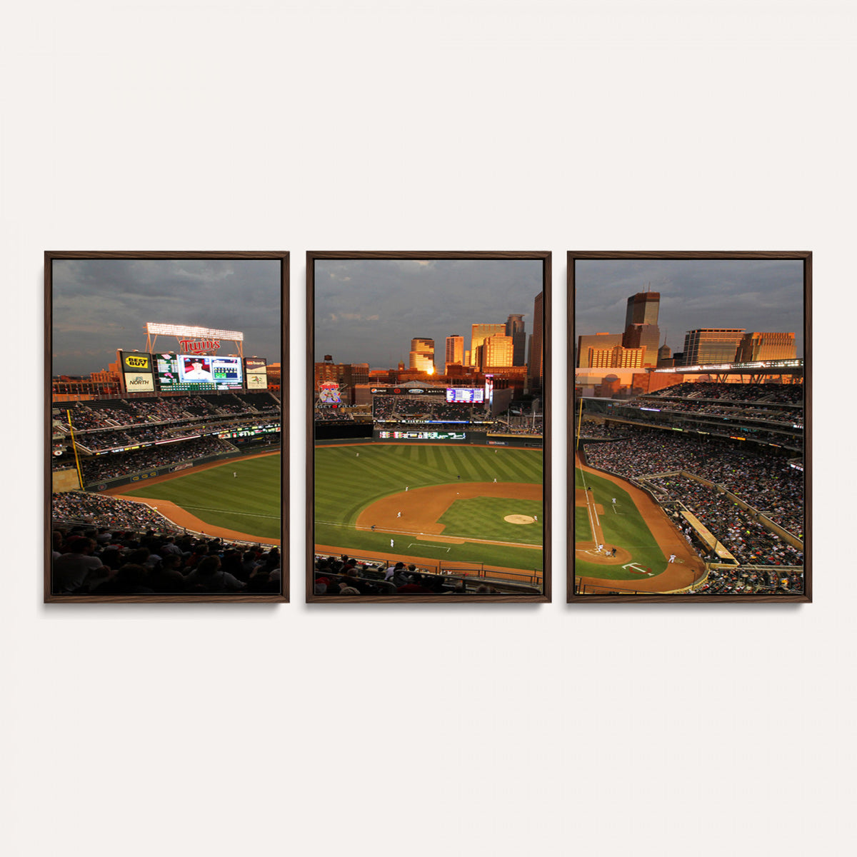 99822-MGV-CV-36X24 - Minnesota Twins Baseball Team Print, Minneapolis Target Field Stadium Wall Art