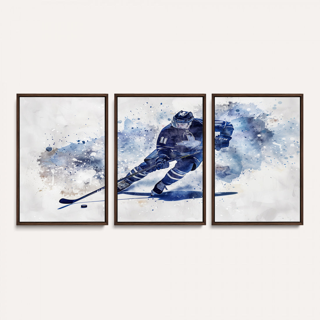 Hockey Player Wall Art Canvas Print