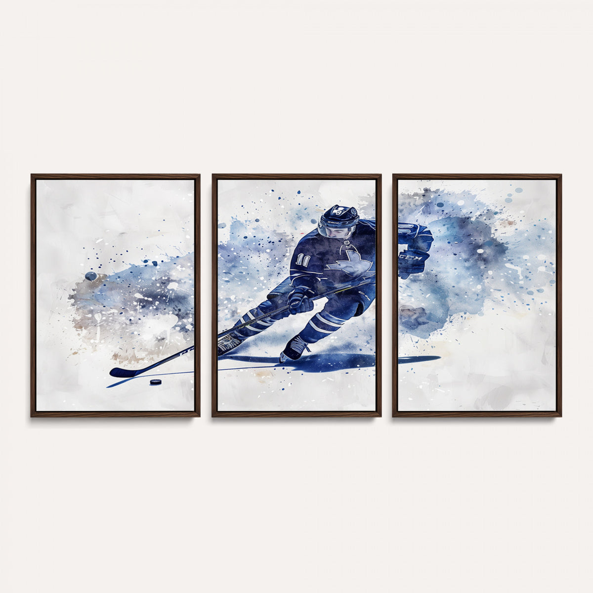39795-MGV-CV-36X24 - Hockey Player Wall Art Canvas Print