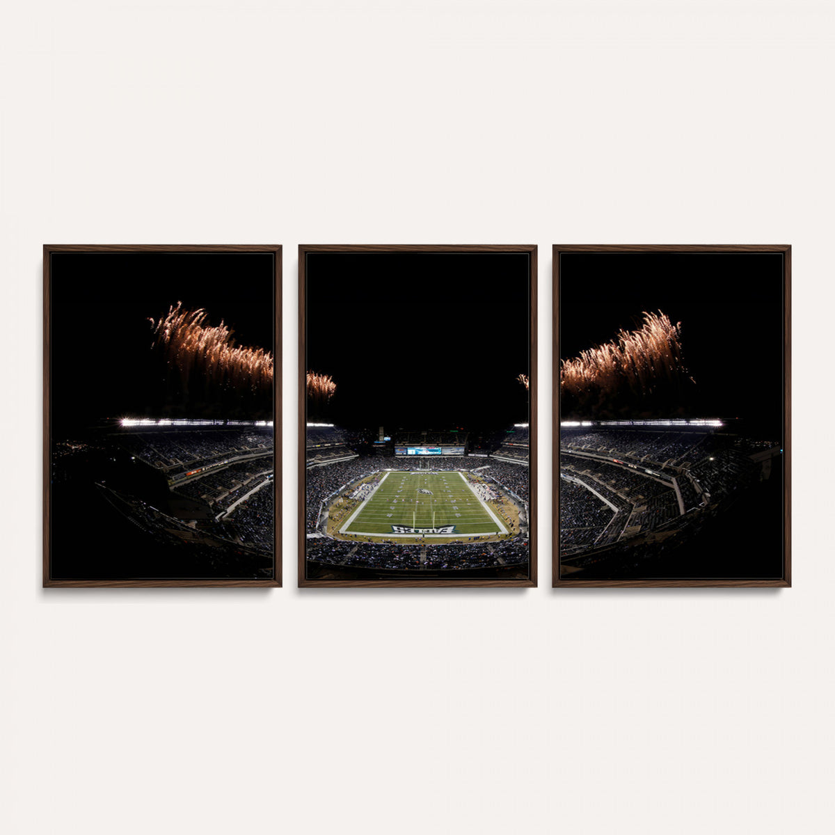 89680-MGV-CV-36X24 - Eagles Field Stadium Wall Art, Philadelphia Eagles Football, Framed and Ready to Hang