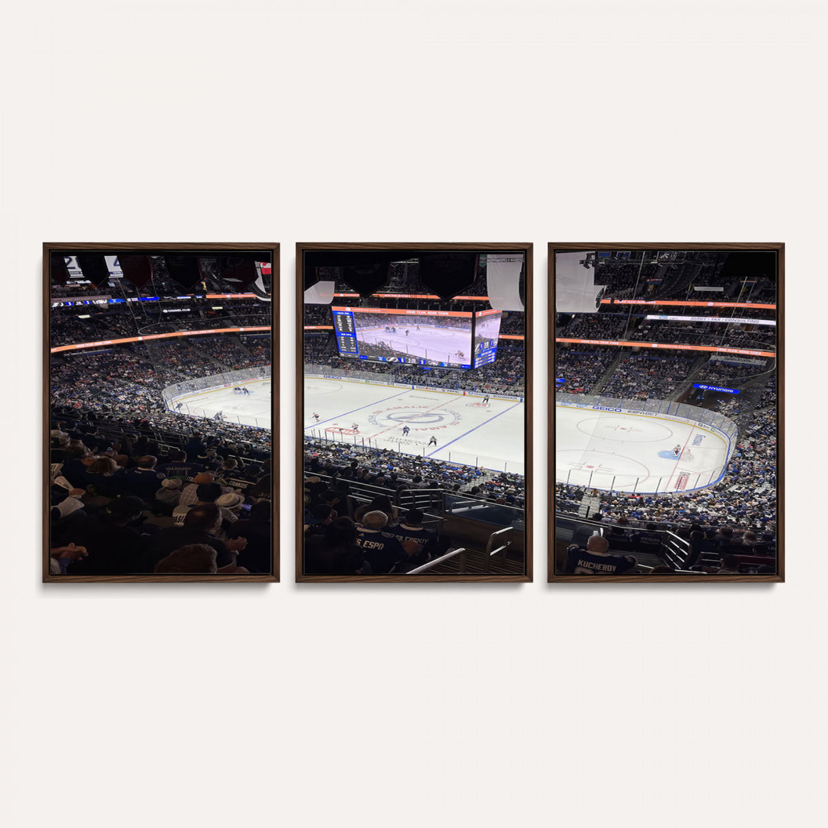 51641-MGV-CV-36X24 - Amalie Arena Florida Wall Art Canvas Print, NHL Hockey, Framed and Ready to Hang