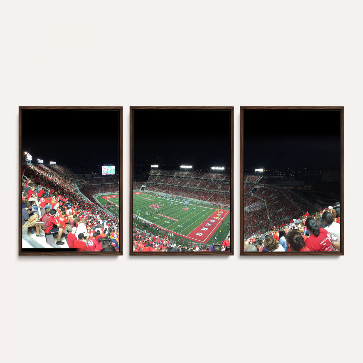 67036-MGV-CV-36X24 - Houston Cougars Football Team Print - Houston TDECU Stadium Wall Art Canvas Print