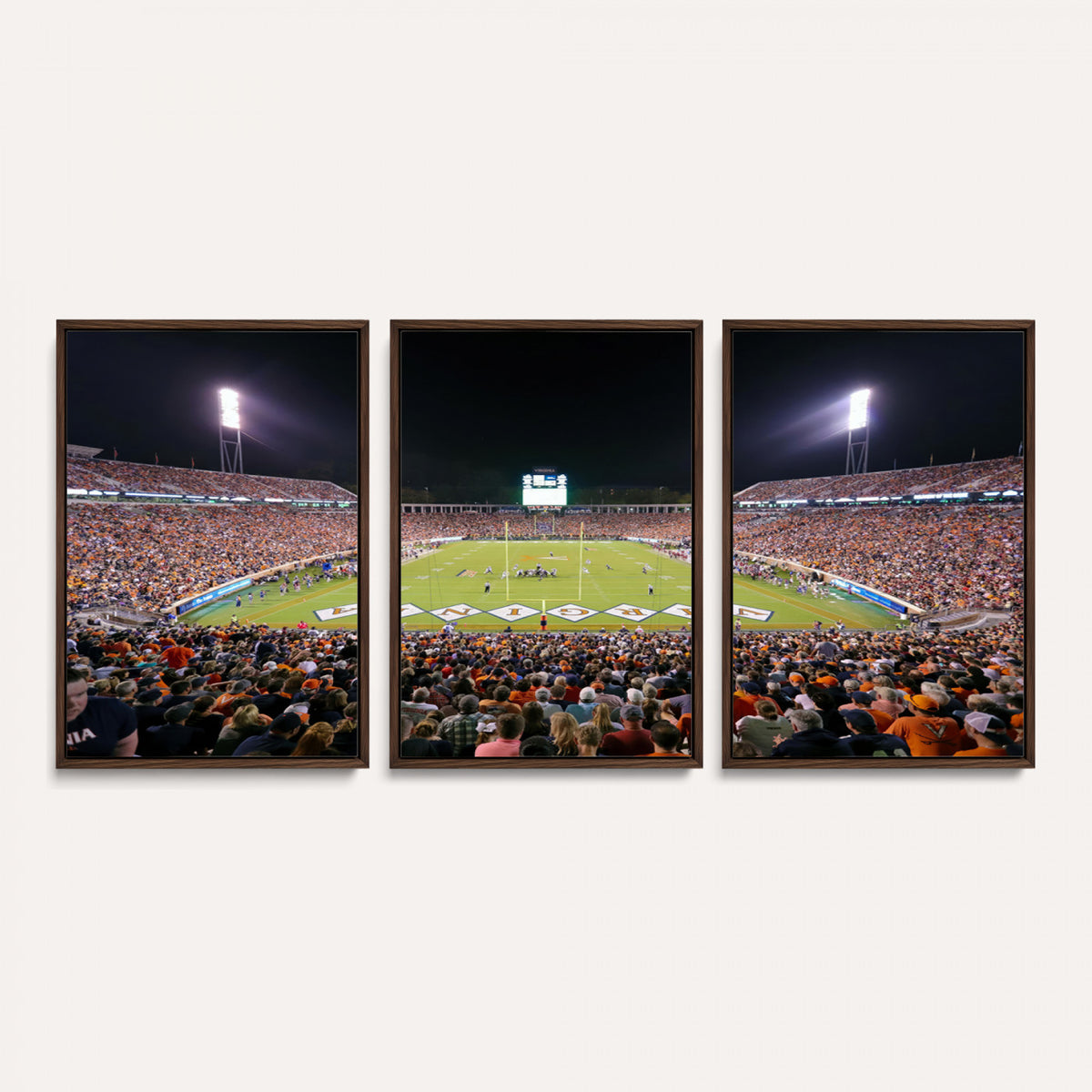 98441-MGV-CV-36X24 - Virginia Cavaliers Football Team Print - Charlottesville Scott Stadium Wall Art Canvas Print