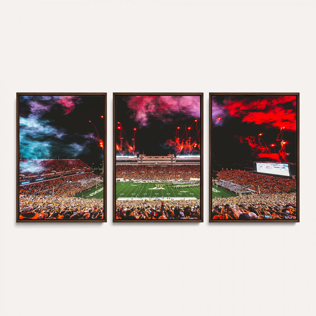 Virginia Tech Hokies Football Team Print, Blacksburg Lane Stadium