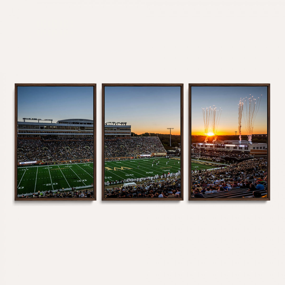 29253-MGV-CV-36X24 - Demon Deacons Football Team Print Canvas- Winston-Salem Allegacy Federal Credit Union Stadium Wall