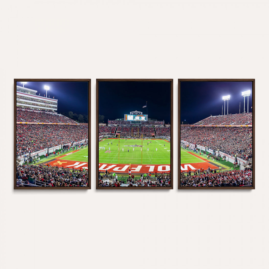 Wolfpack Football Team Print, Raleigh Carter-Finley Stadium