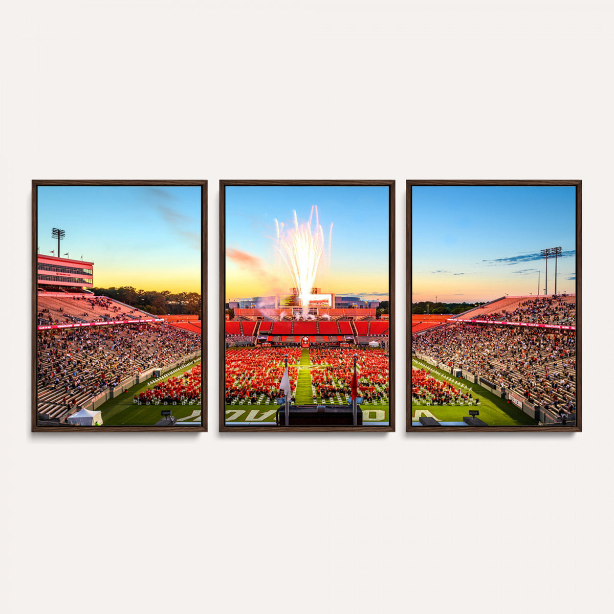 18017-MGV-CV-36X24 - North Carolina State University Canvas Print, Wolfpack Football Team Print