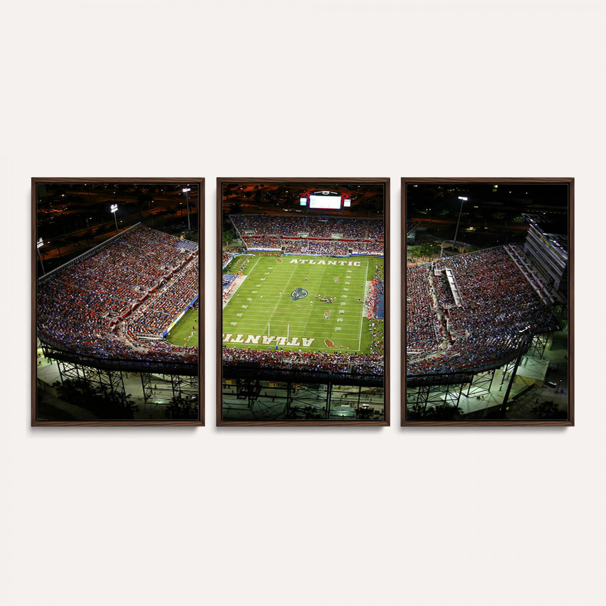 72354-MGV-CV-36X24 - Florida Atlantic University Owls Football Team Print - Boca Raton FAU Stadium Wall Art Canvas Print