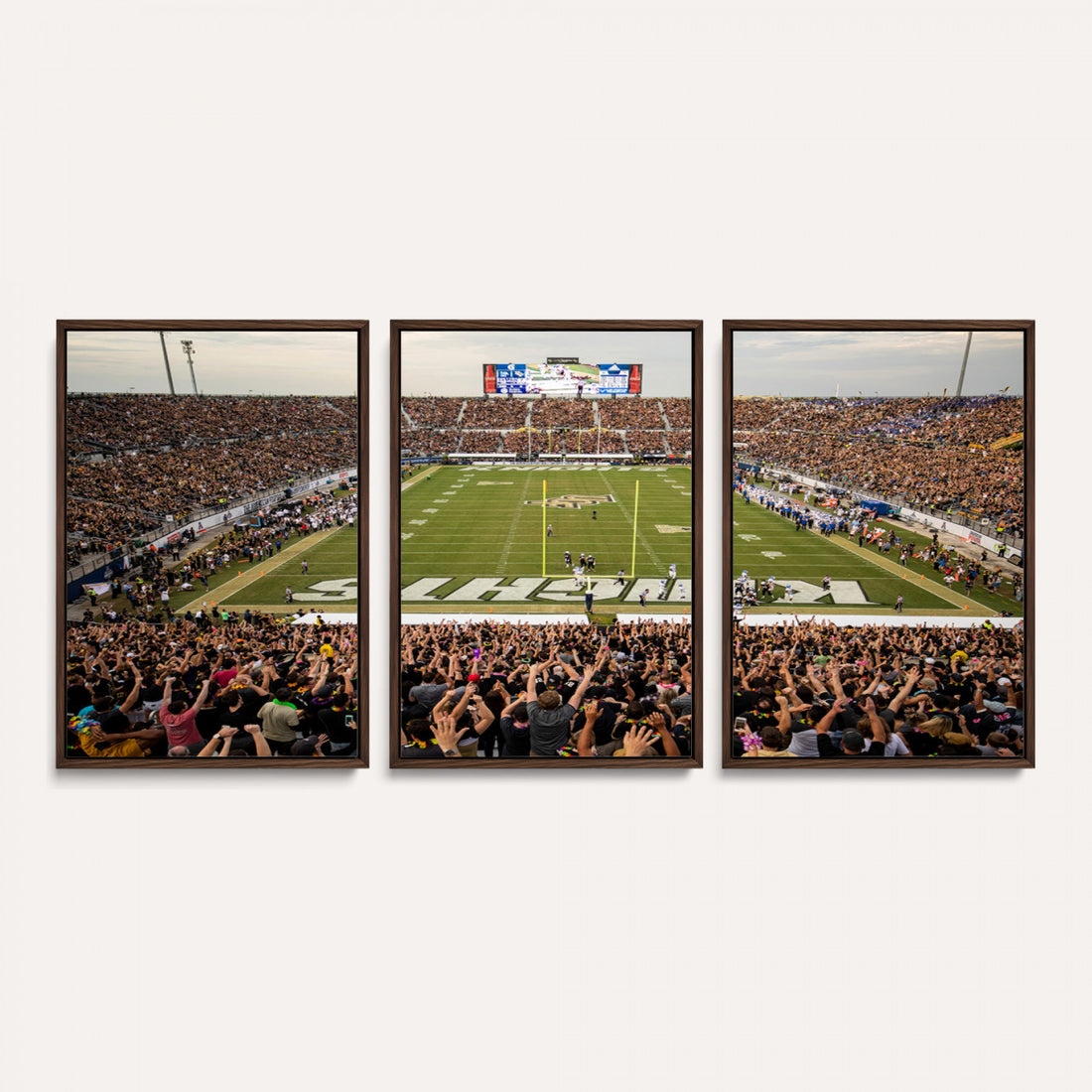 UCF Knights Football Team Print, Orlando FBC Mortgage Stadium, Extra Large Game Room Wall Decor