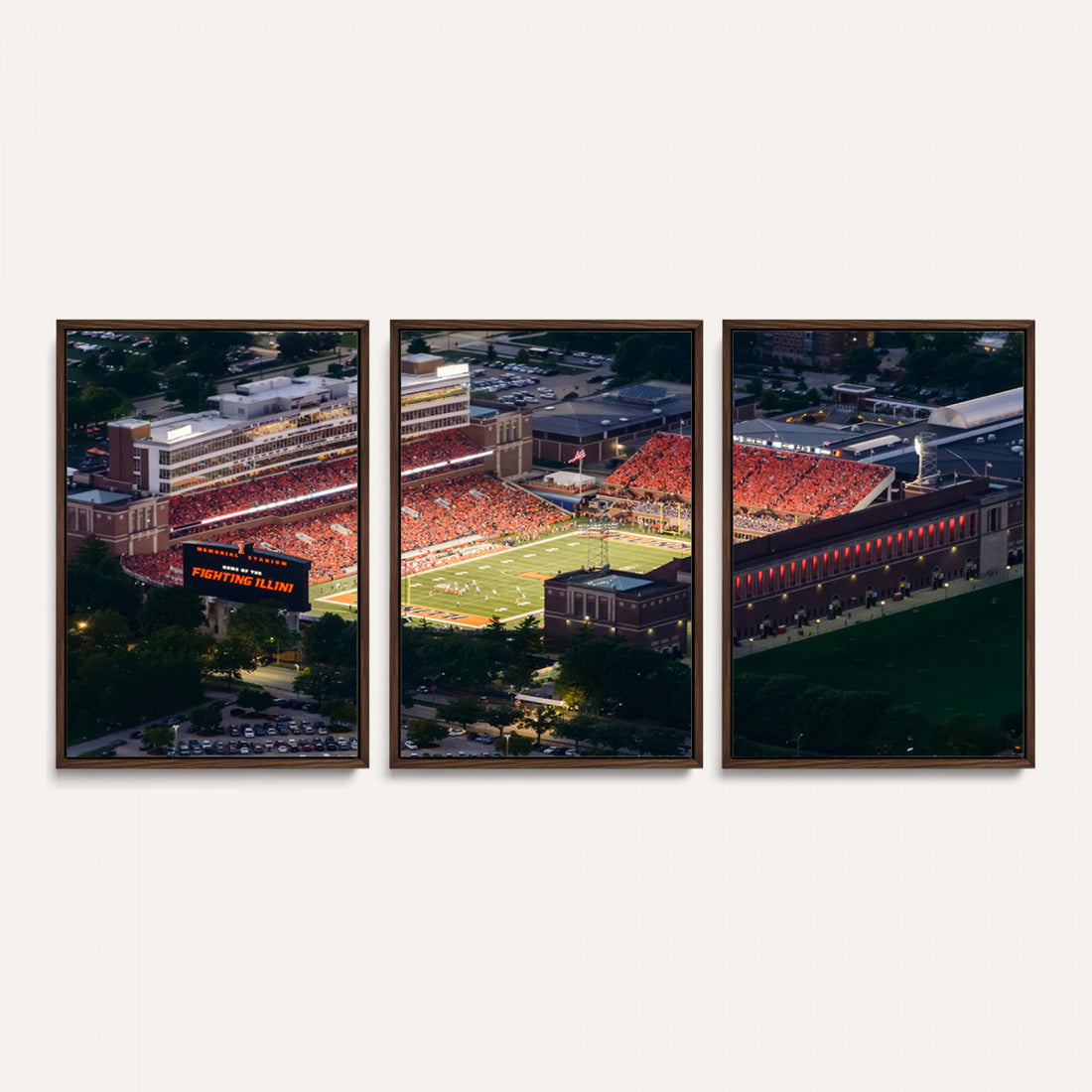 University of Illinois Fighting Illini Football Team Print, Home Bar Wall Decor