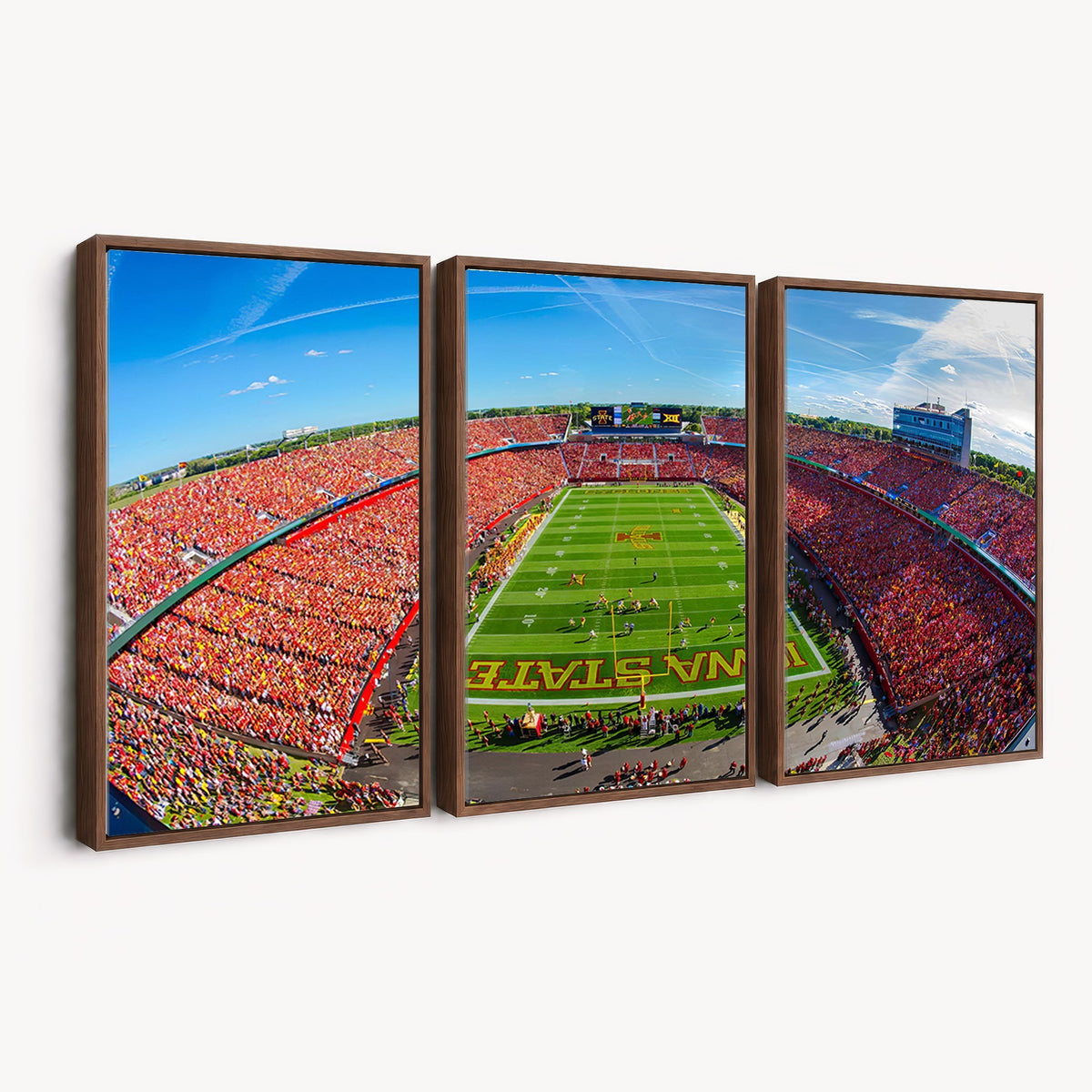 36706-MGV-CV-24X16 - Iowa State University Cyclones Football Team Print, Ames, Framed and Ready to Hang