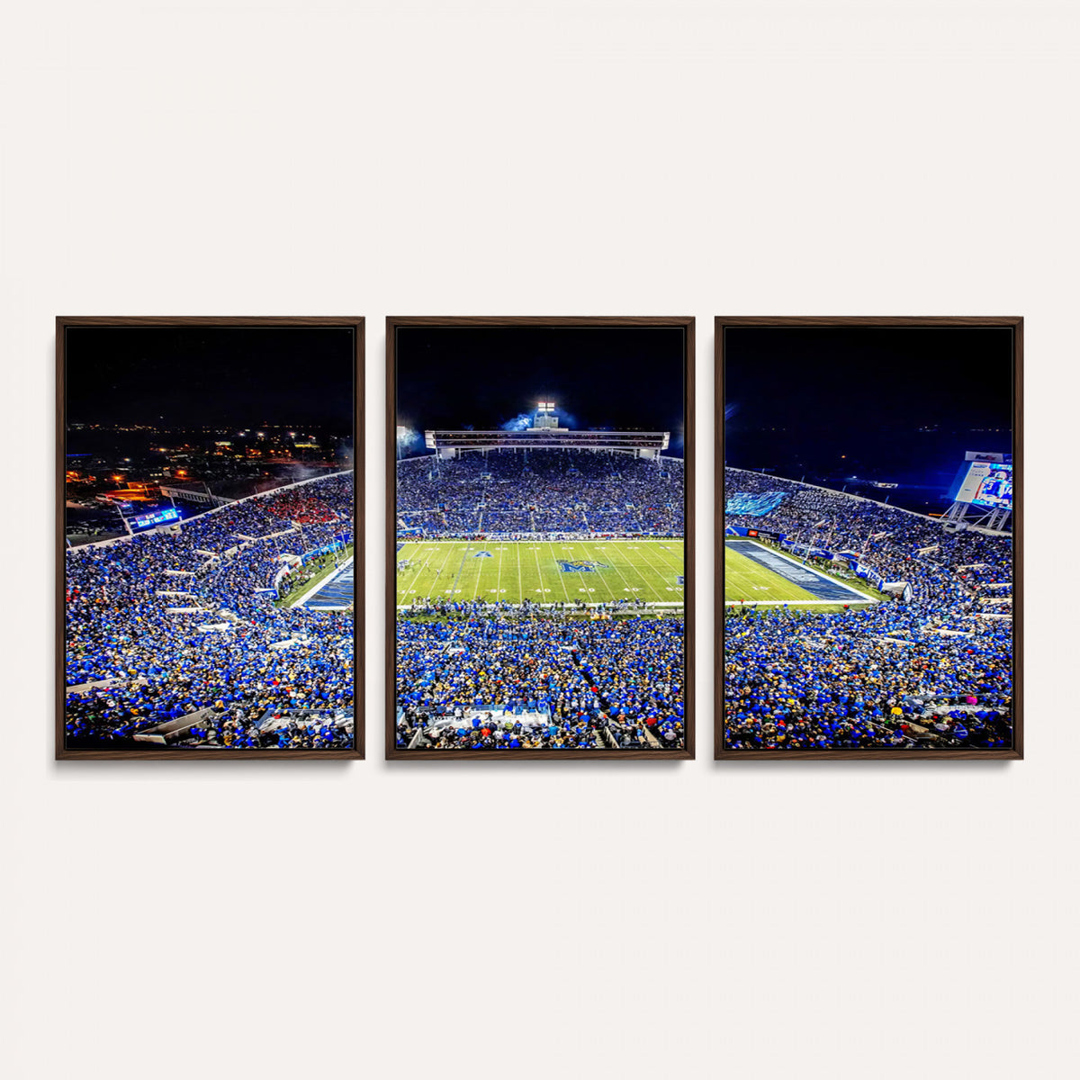 11665-PAN-FL-20X10 - University of Memphis Tigers Football Team Print - Memphis Simmons Bank Liberty Stadium Wall Art